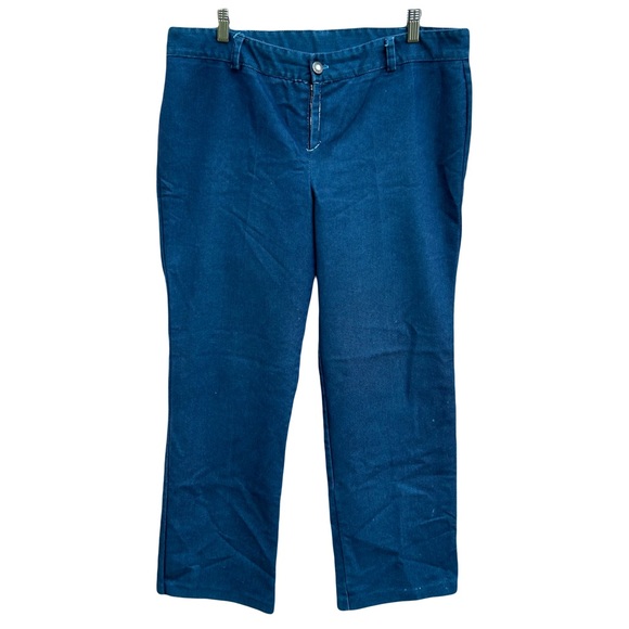 Vintage 60s 70s Teal Blue Canvas Flare Bell Bottom Pants Men’s Size 38 (38x30) - Picture 1 of 11